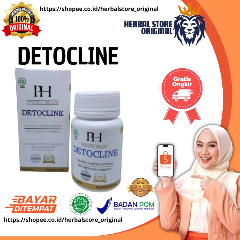 DETOCLINE Asli Detocline Original Pembasmi Parasit BPOM