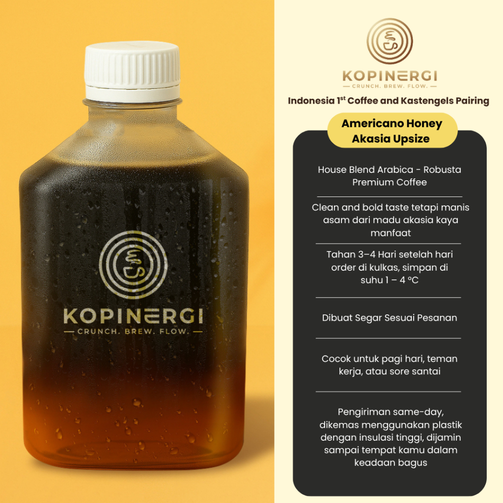 

Kopinergi Americano Akasia Honey Upsize