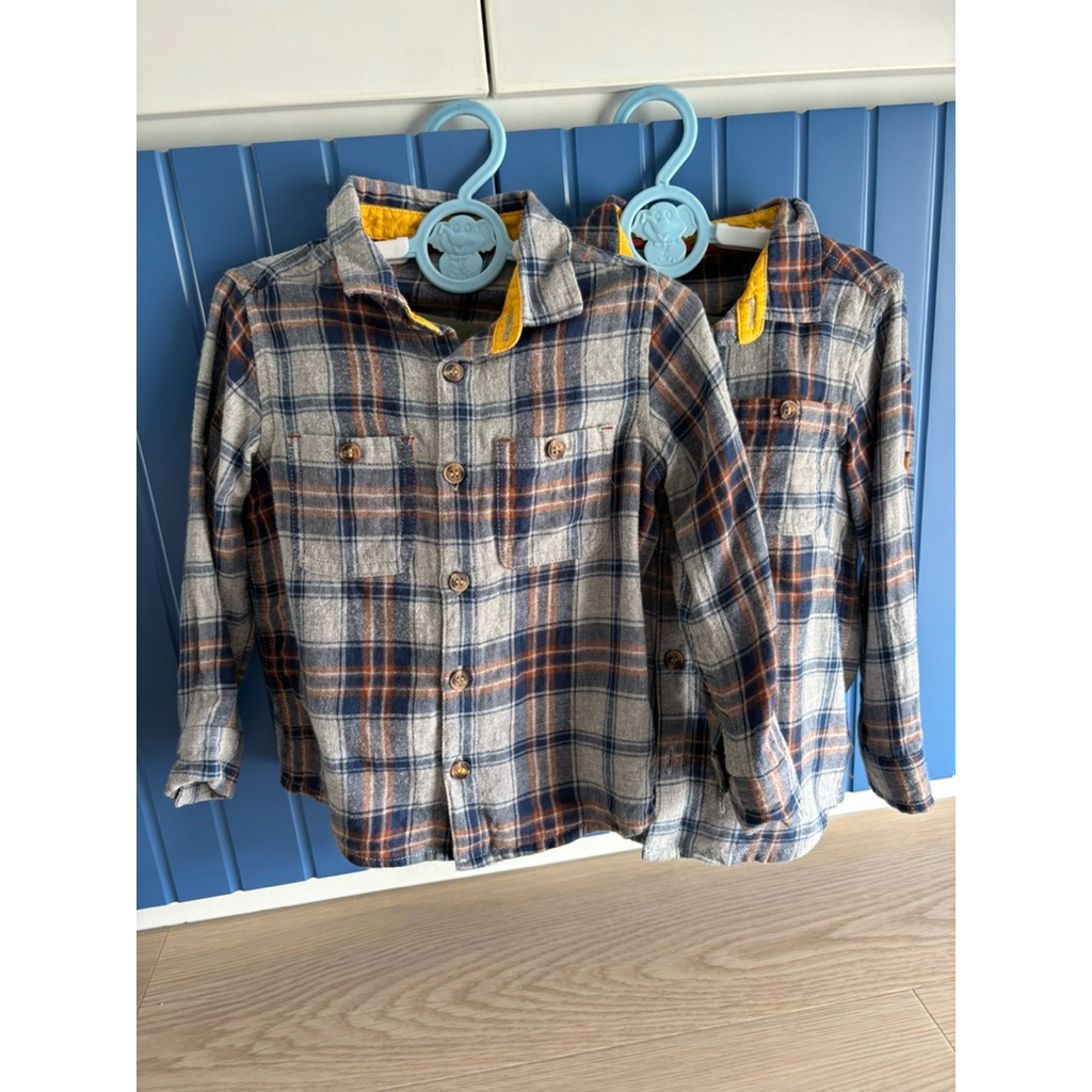 Mothercare set baju anak kemeja flanel celana cargo