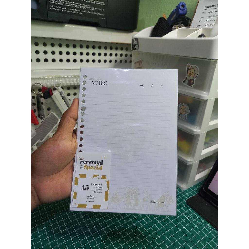 

Custom Binder A5 Meeting Notes - Refill Loose Leaf Agenda Rapat Tim Kantor - Buku Catatan Diskusi Kerja Personal