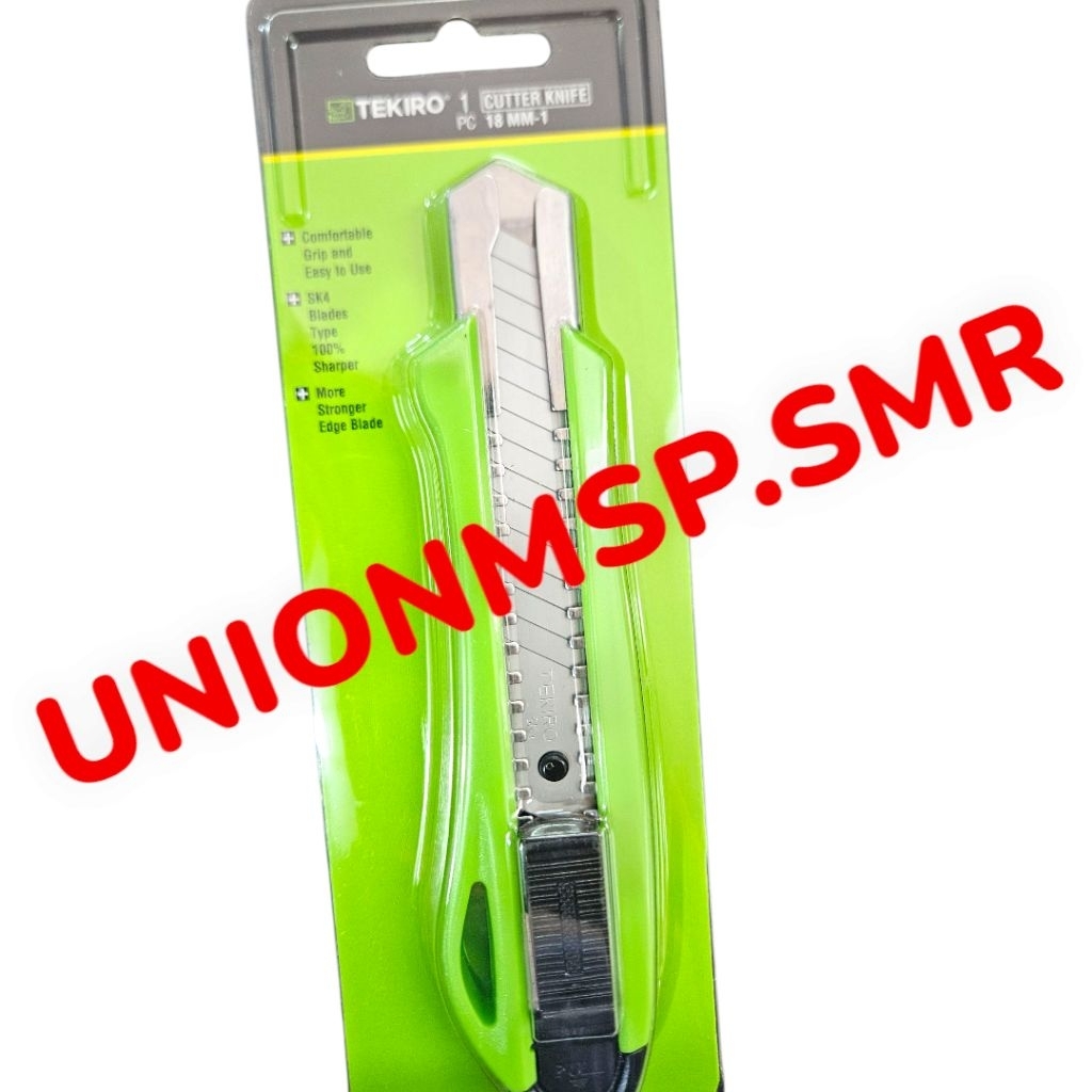 

TEKIRO Cutter Knife 18mm SK4 Blade | Pisau Cutter Tajam 100% Original | Gagang Nyaman & Bahan Berkualitas.