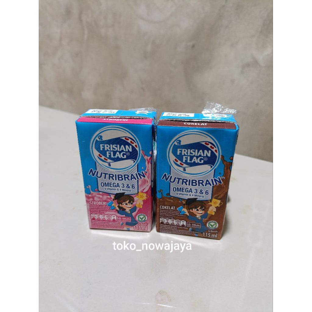 

susu kotak bendera coklat & strawberry