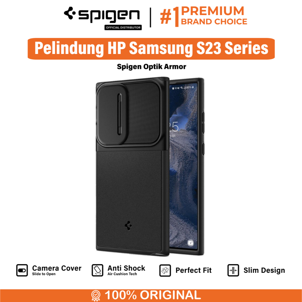 SPIGEN Case Samsung Galaxy S23 Ultra Plus Spigen Optik Armor Camera Cover