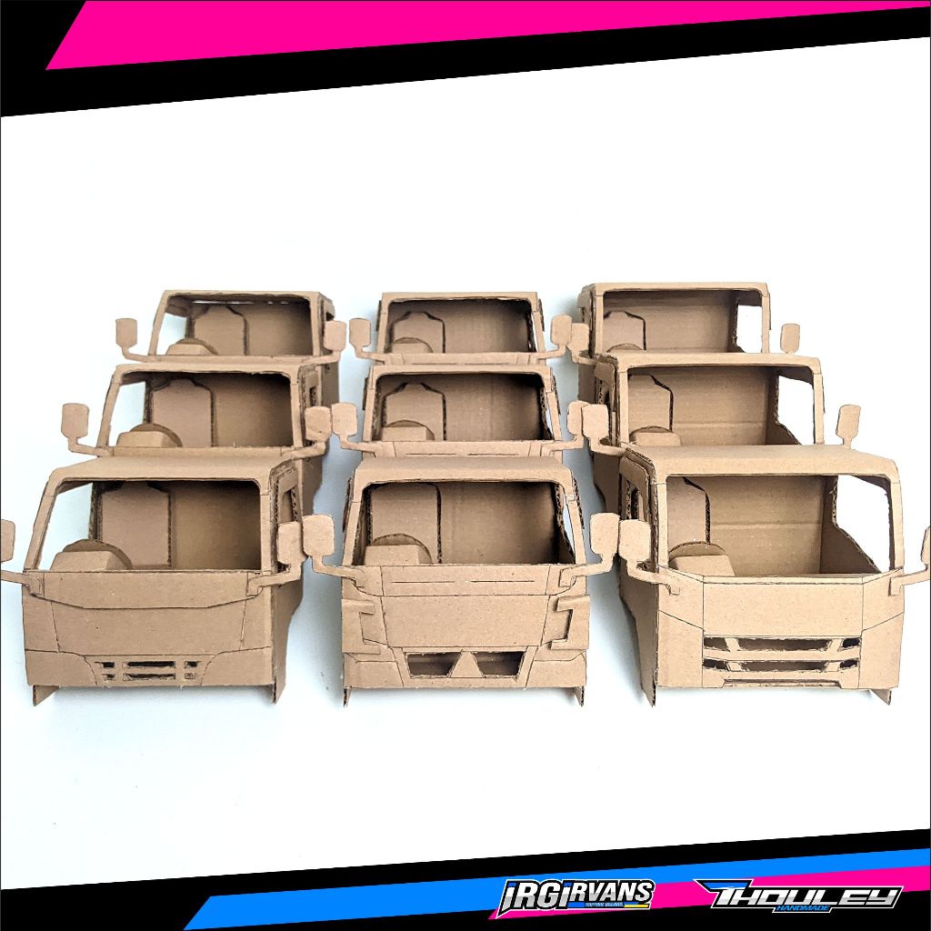 Kabin Miniatur Truk Kardus Skala 1:14 Yt Irgi Irvans