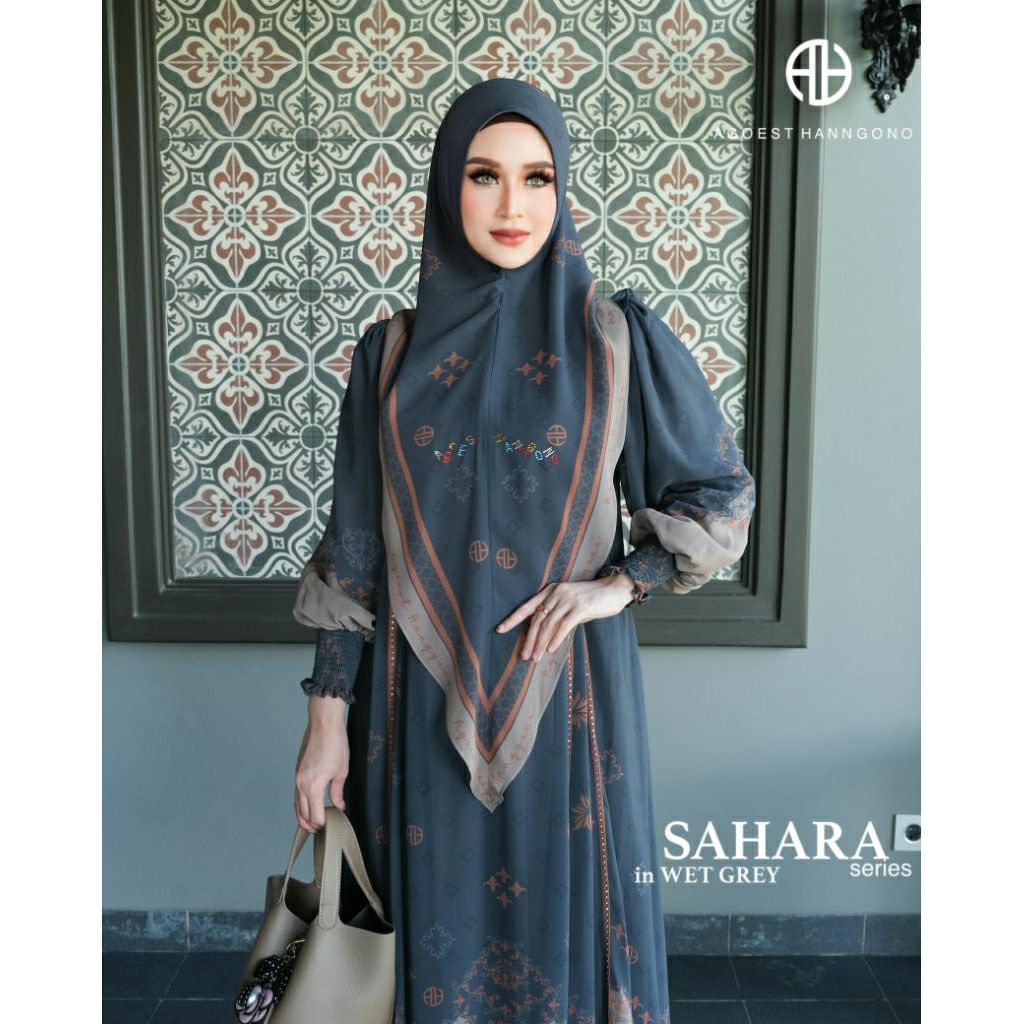 gamis set hijab syari Sahara fav by Agoes hanggono