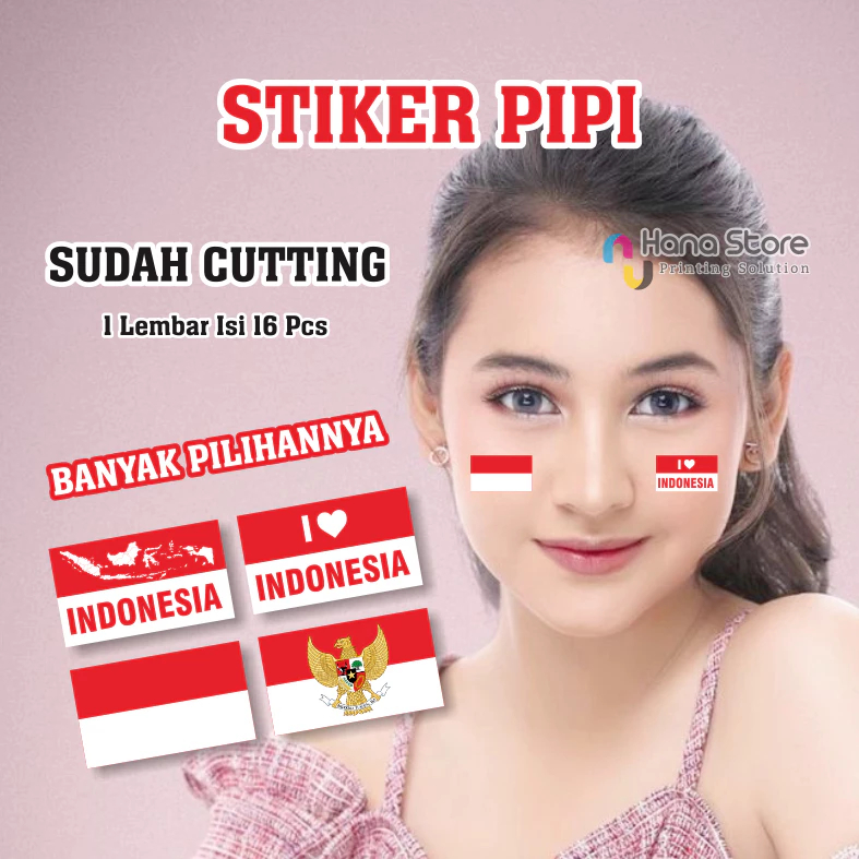 

Tempelan Pipi Bendera Merah Putih isi 16 pcs - Sticker Pipi Merah Putih - Indonesia 17 Agustus - Stiker Pipi Merah Putih - Stiker Dirgahayu Garuda