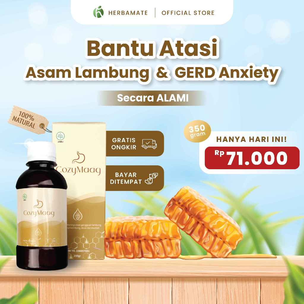 

COZYMAAG Obat Asam Lambung Atasi Maag dan Perut Kembung Madu Lambung Obat Gerd 1 Botol Isi 250ml