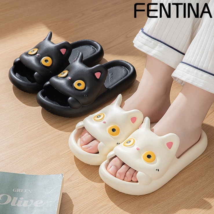 FENTINA Sandal Wanita Kekinian Sandal Slop Wanita Baim Sandal Flats Jelly Wanita Korea Sandal Cewek