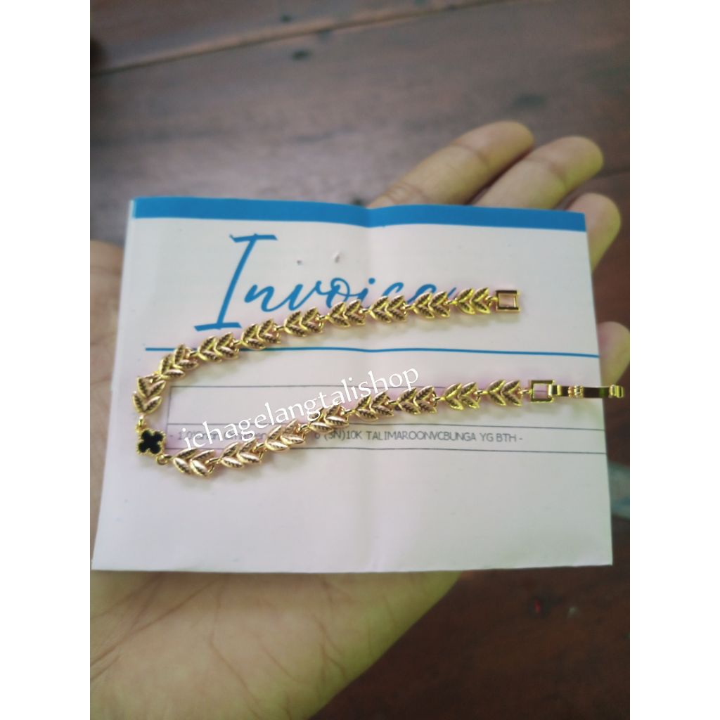 gelang daun variasi clover hitam 0, 2 gram Semar Nusantara