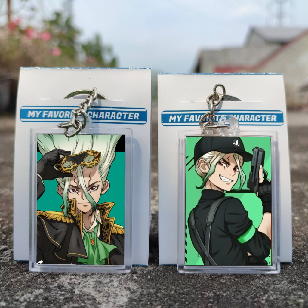 Keychain Anime Dr.Stone - Ganci Anime - Gantungan Kunci - Senku
