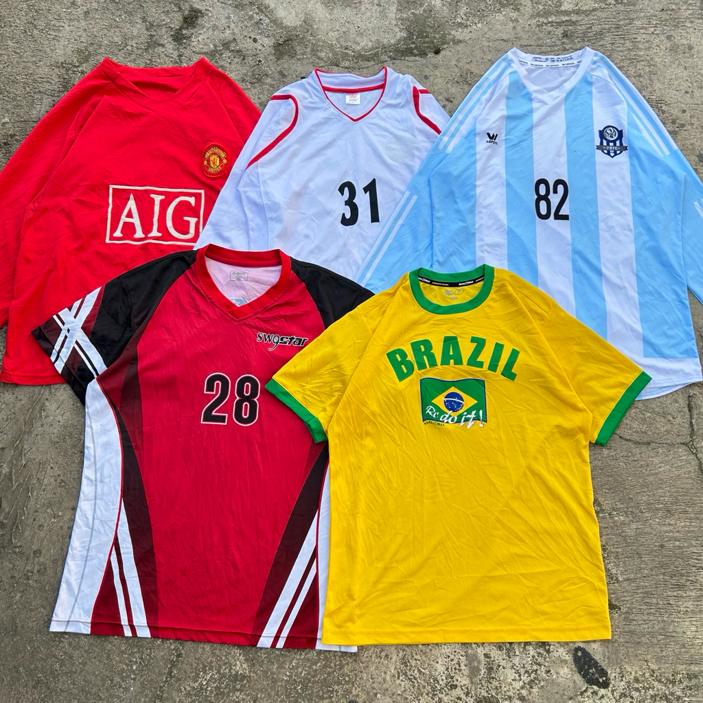 KAOS JERSEY, JERSEY BOLA, BAJU OLAHRAGA, BAJU BOLA, JERSEY SECOND THRIFT