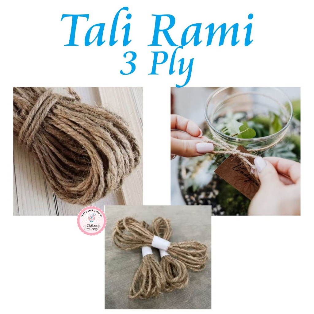 

Tali rami tebal 3ply / tali goni hiasan gift box / souvenir rustik