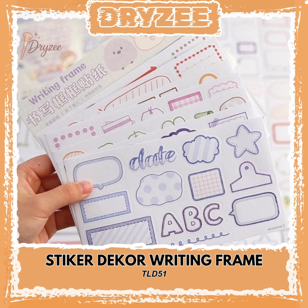 

Stiker Decor Motif Writing Frame Stickers TLD51