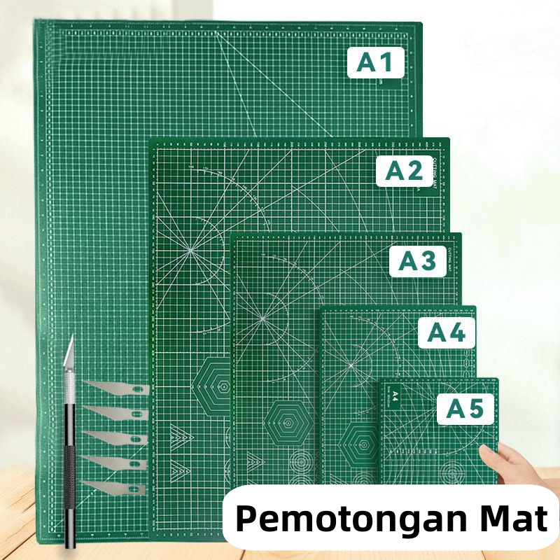 

Alas Potong Kertas PVC 3/5 Lapis – Ukuran A1 A2 A3 A4 | Cutting Mat Tebal & Tahan Lama