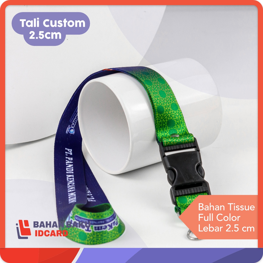 

cetak tali lanyard printing 2,5cm sublim tali idcard full color kalung idcard