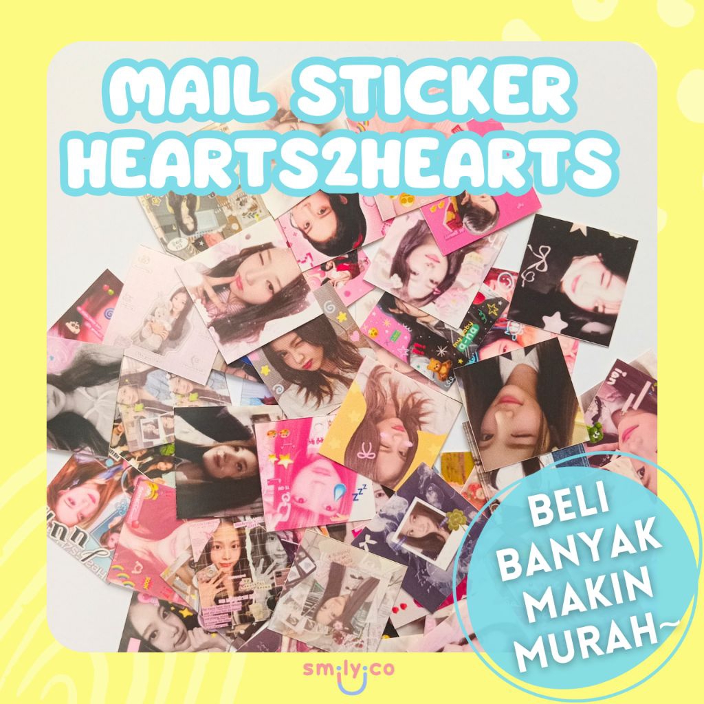 Sticker Deco HEARTS2HEARTS Mail Stiker Glossy Stiker Kpop H2H Stiker Glossy Freebies hearts2hearts C