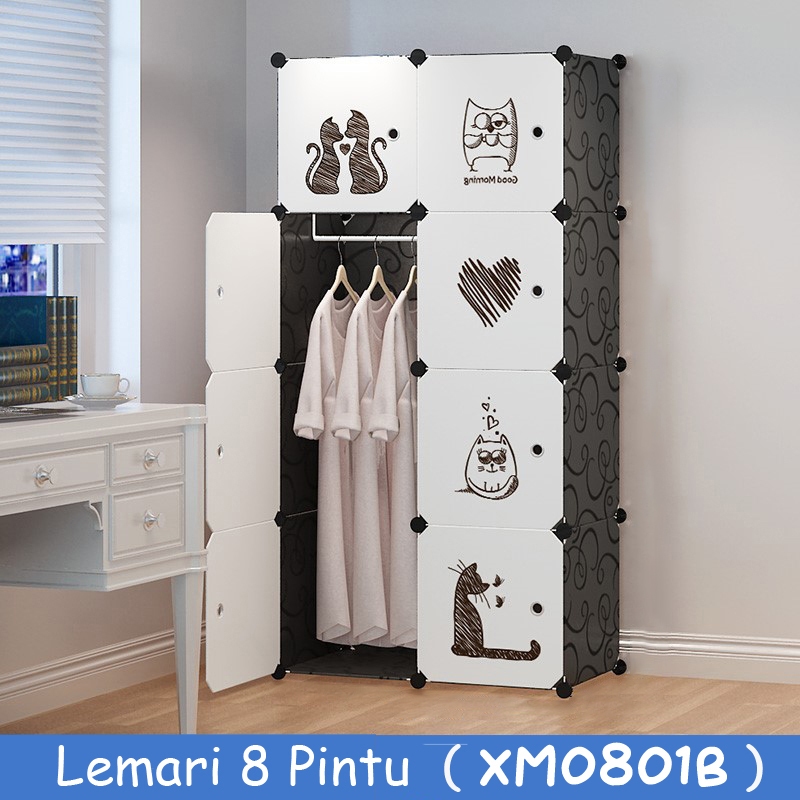 Tokolemari Lemari Pakaian - Lemari Plastik 8 Susun - Lemari Susun - Lemari Baju - Lemari Serbaguna