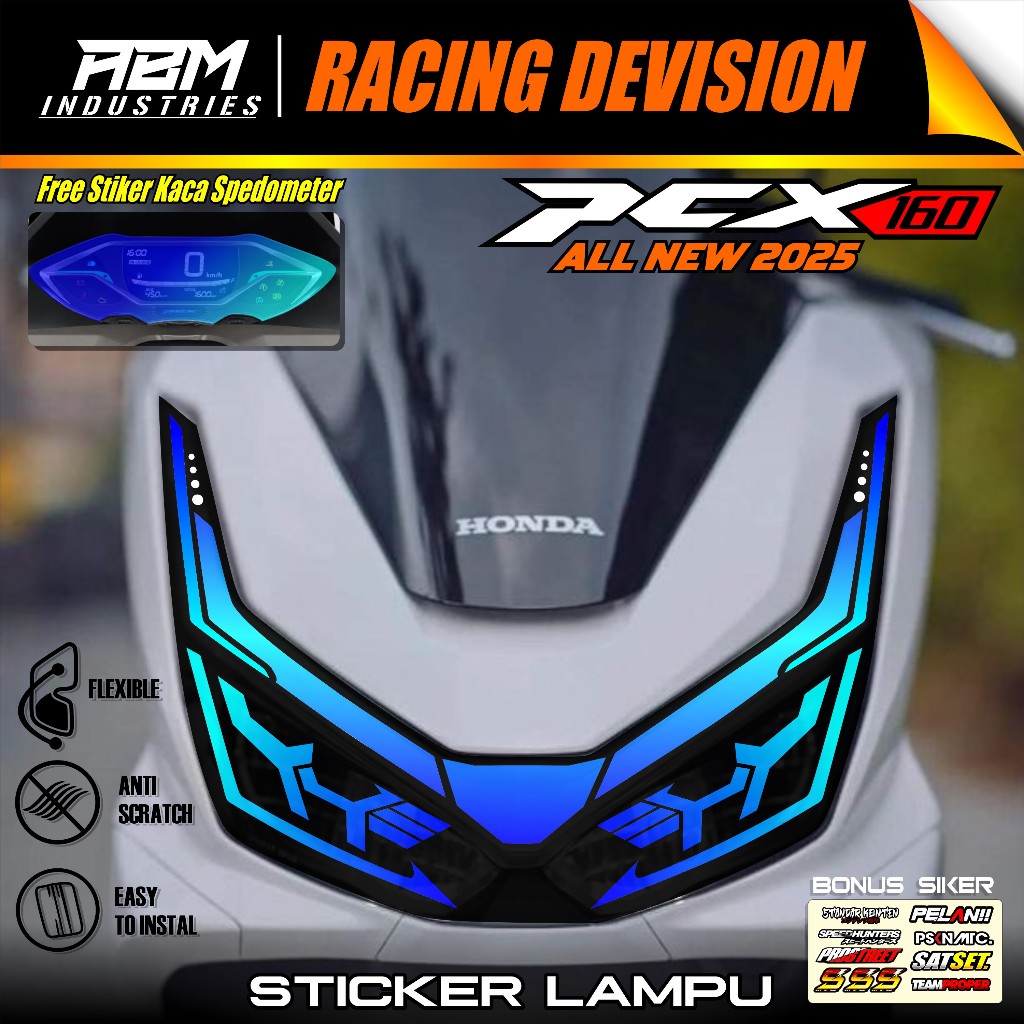 STICKER LAMPU NMOTOR TRANSPARAN PCX 160 NEW 2025 - STICKER LAMPU MOTOR PCX 160 2025 VARIASI 02