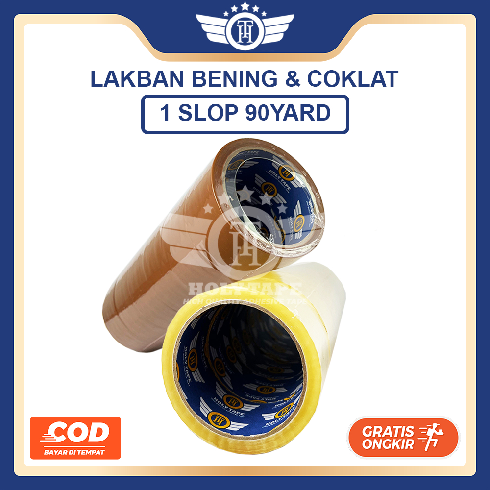 

PROMO 1 SLOP LAKBAN 90 YARD BENING / COKLAT EKONOMIS HOLYTAPE KUALITAS PREMIUM