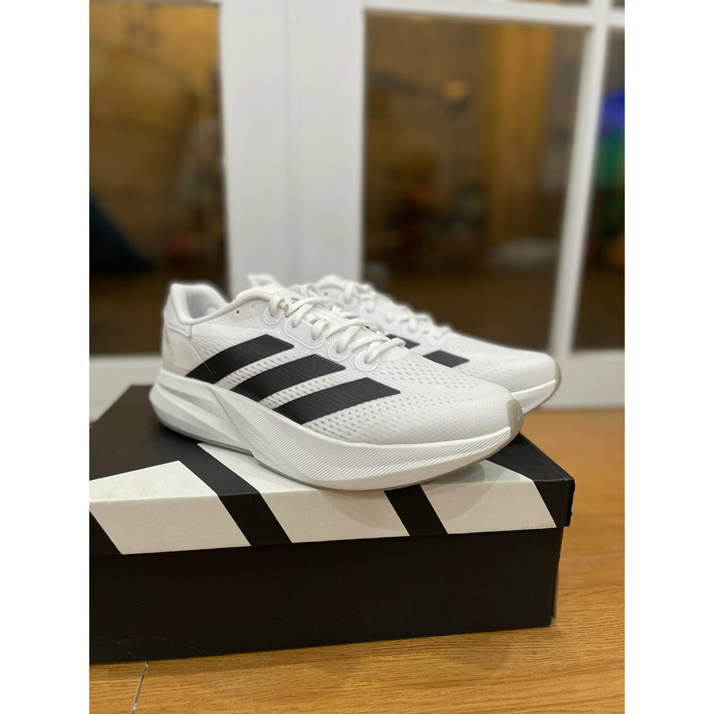 Sepatu Running Adidas Duramo Speed 2 White Black Alt EVO SL