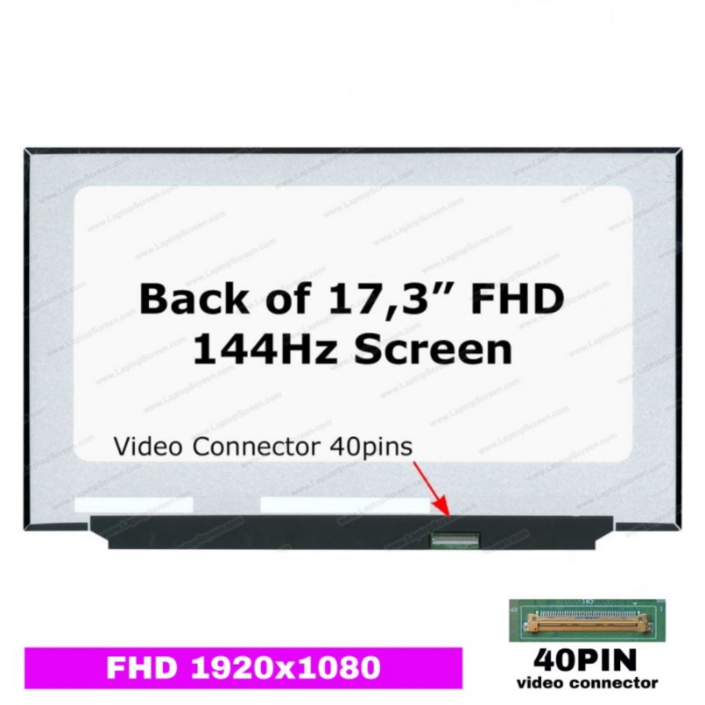 Layar LED LCD ASUS ROG ZEPHYRUS S17 GX703H GX703HS 17.3 Inch Full HD 144HZ