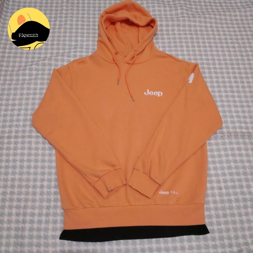 Hoodie pria jeep willys iconic full bordir size M fit L