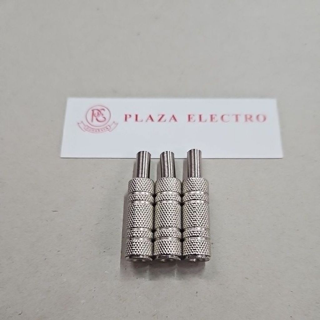 KONEKTOR FEMALE 3.5mm AUX BUNTUT BESI / COVER JACK JEK AUDIO 3.5" METAL KUALITAS BAIK