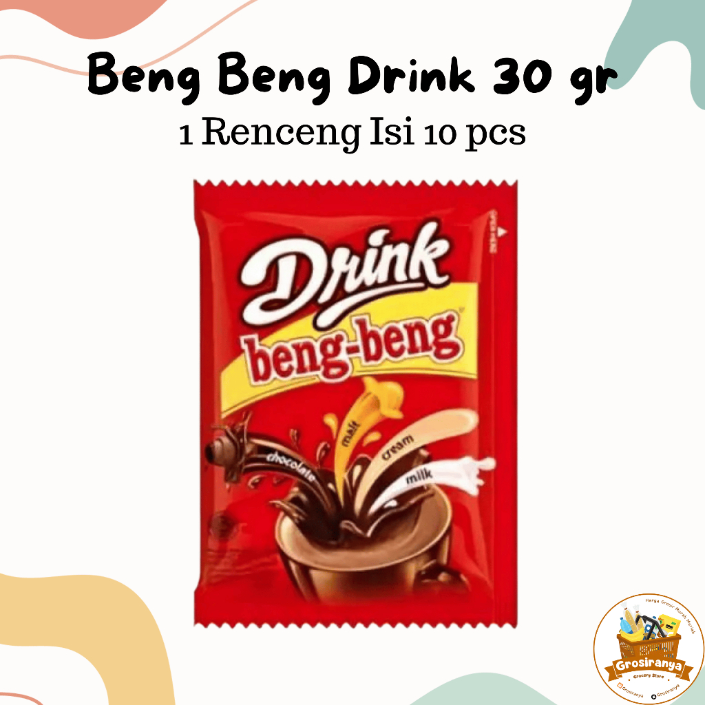 

Beng Beng Drink Minuman Chocolate 30 gr 1 Renceng Isi 10 pcs