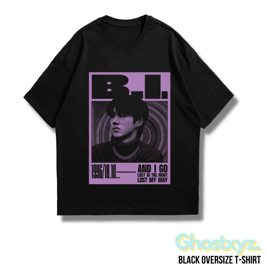 Kaos Kpop B.I Oversize Black – Outfit Stylish Idol Korea