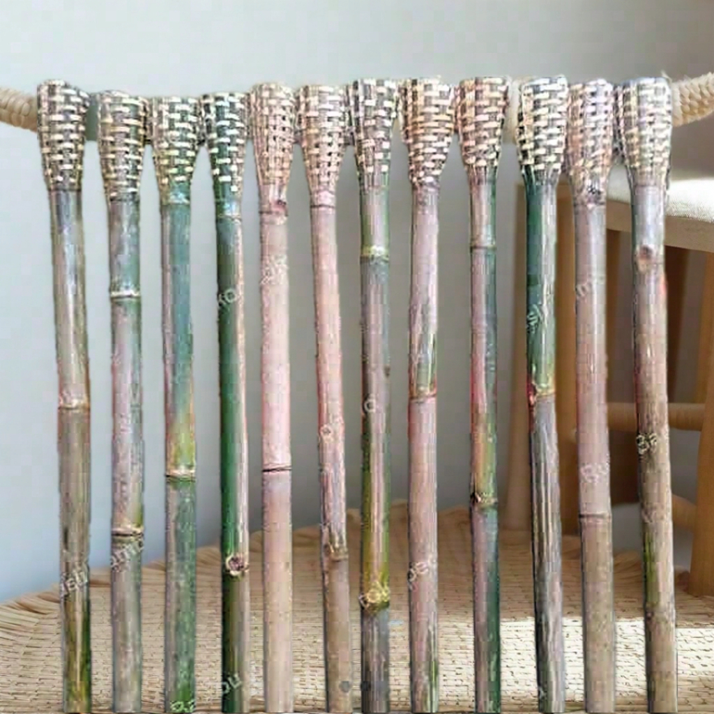 Obor Bambu Tradisional Hiasan Dekorasi Taman Lampu Taman Alami & Estetik