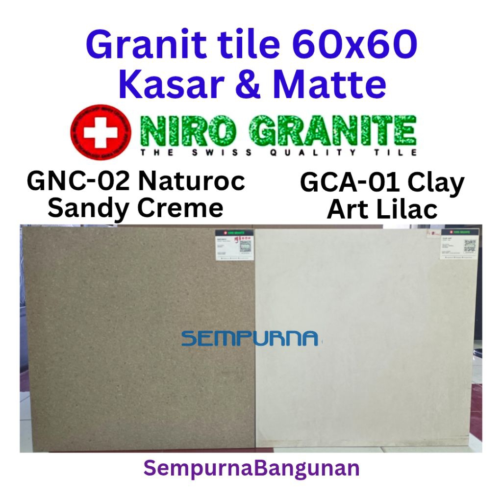 Granit tile Niro Granite 60x60 gnc02 Naturoc Sandy Creme structured kasar gca01 clay art lilac matt 