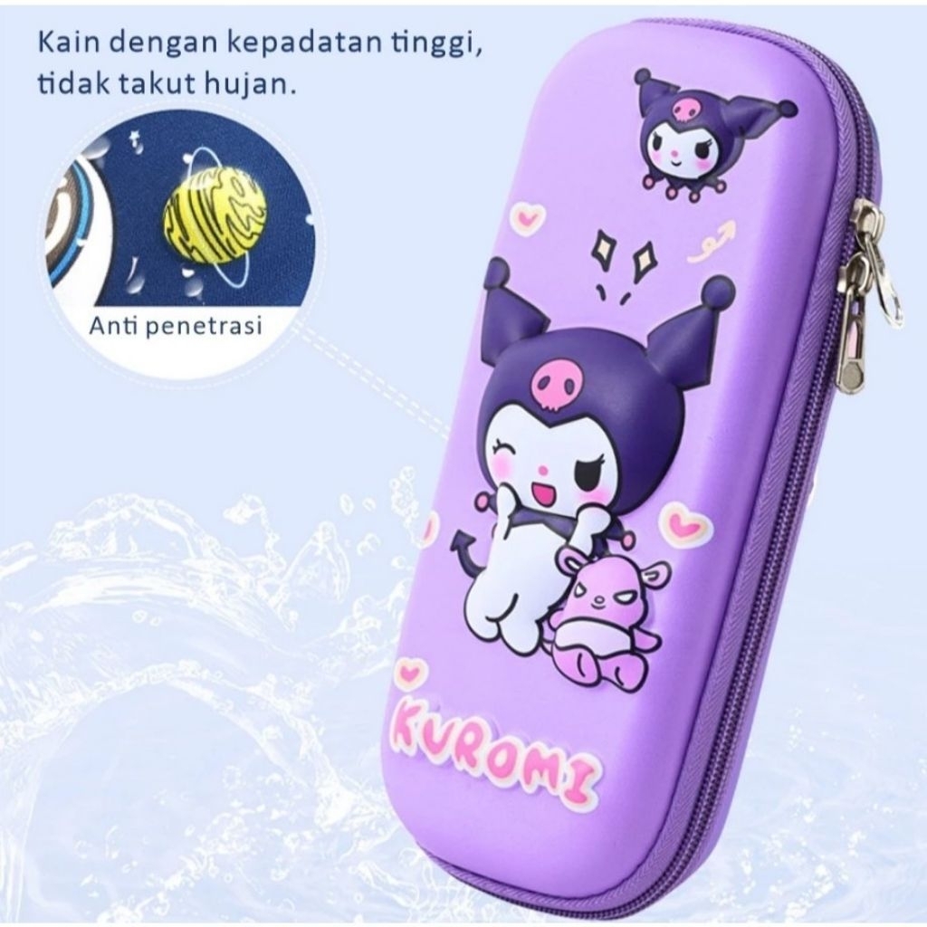 

Tempat pencil resleting lucu dual Zipper /kotak pensil anak model terbaru Motil timbul