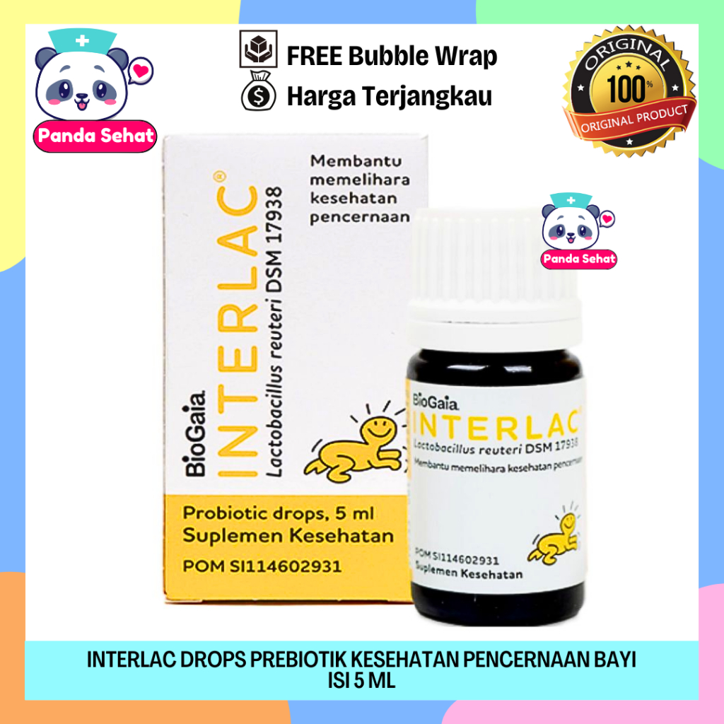 INTERLAC DROPS 5 ML PROBIOTIK SUPLEMEN KESEHATAN BAYI