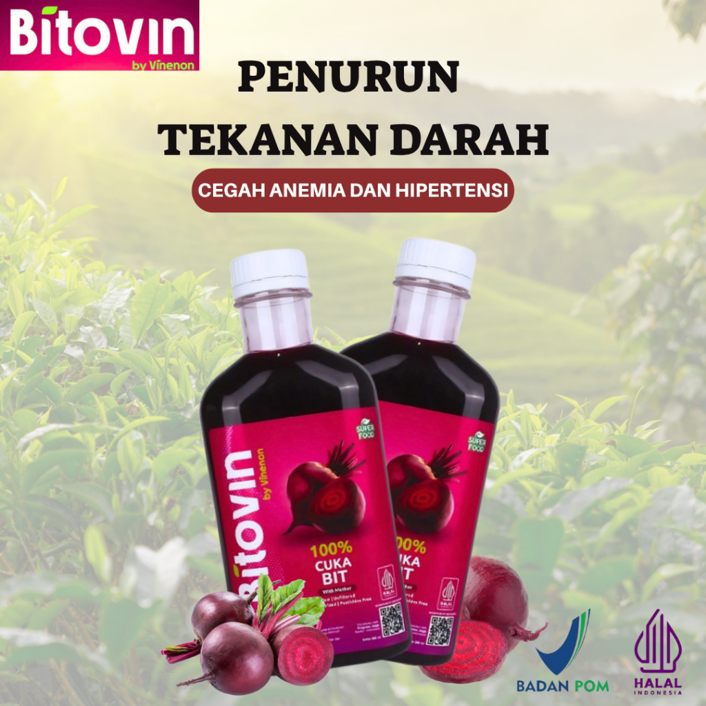 

Bitovin Cuka Buah Bit 100% Asli Turunkan Tekanan Darah Halal