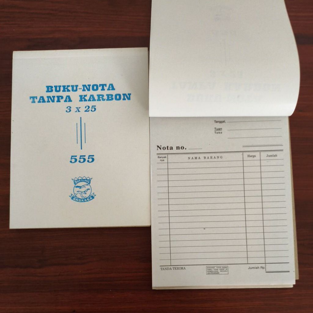 

BUKU NOTA TANPA KARBON / NCR 3PLY X 25 LEMBAR 555