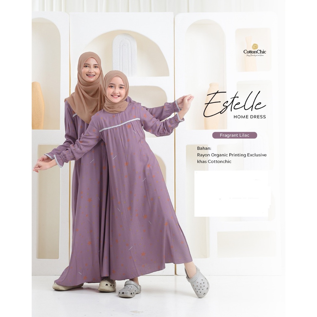 HOMEDRESS COUPLE IBU DAN ANAK ESTELLE BY COTTONCHIC | Daster Ibu | | Daster Anak |