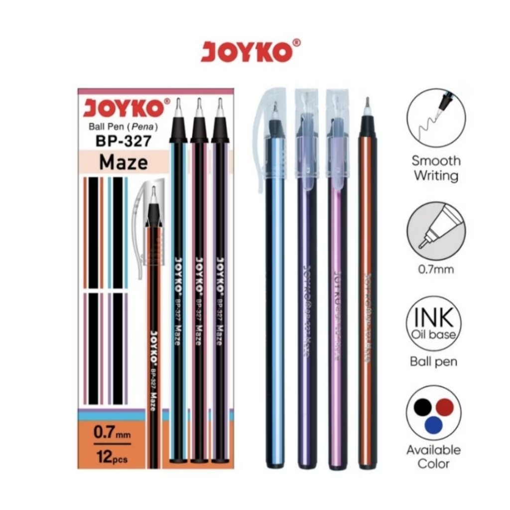 

Pulpen Pena Joyko Maze 1 pack isi 12 pcs (1 lusin)