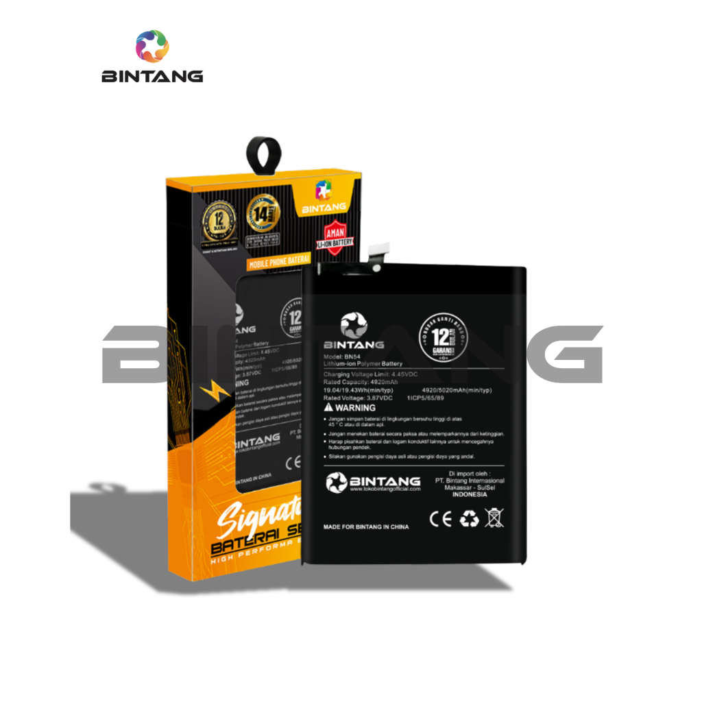 BATERAI BINTANG  XIAOMI REDMI NOTE 9/REDMI 9/BN54