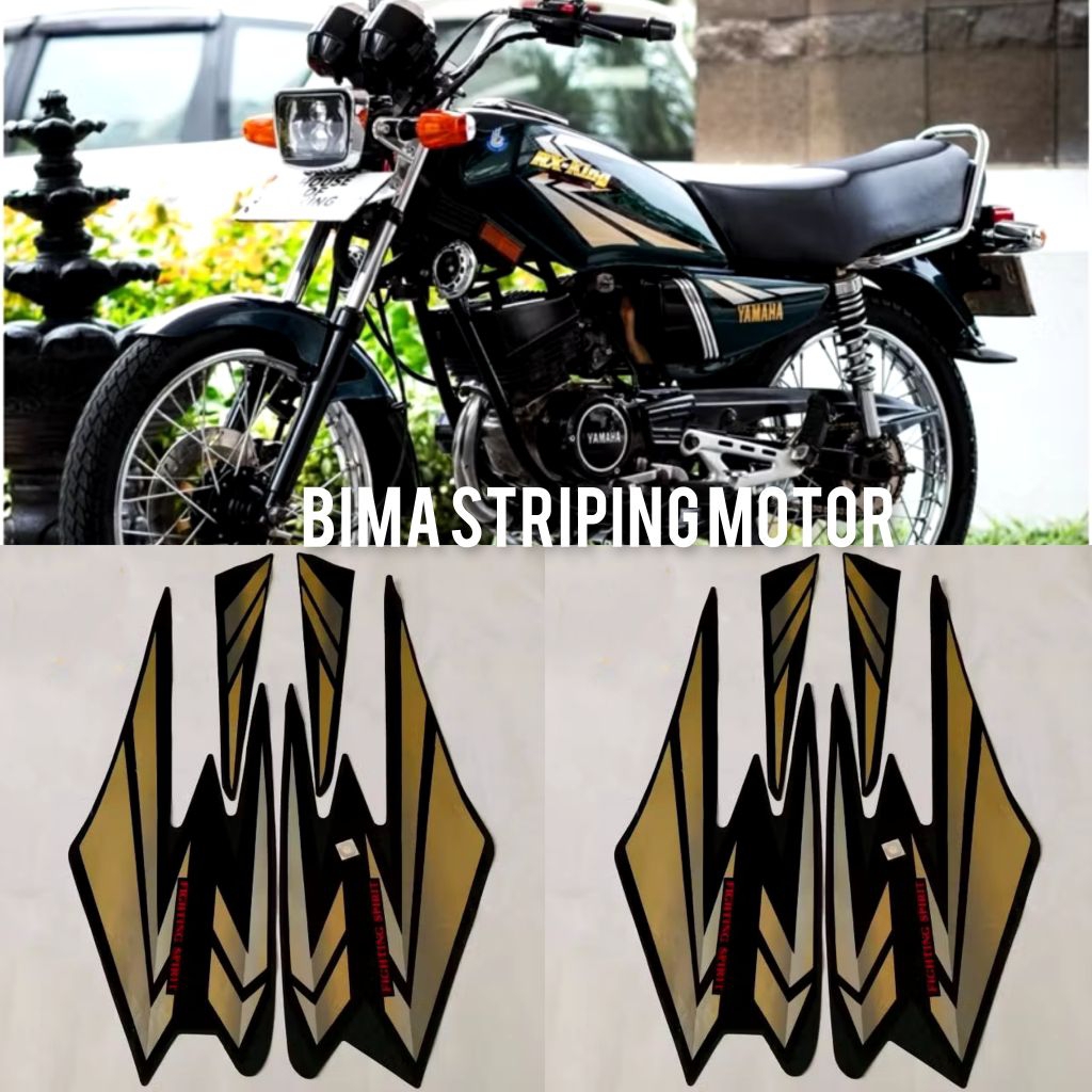 Stiker Striping Lis Les Body Motor Yamaha Rx King 2002 Hijau Tua