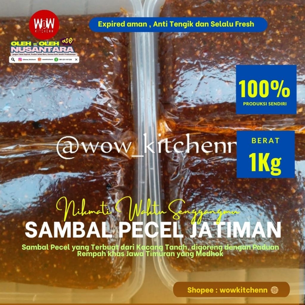 

SAMBEL PECEL PEDAS 1Kg /Sambel pecel khas Jawa Timur/Snack Jadul/Snacktime by wowkitchenn