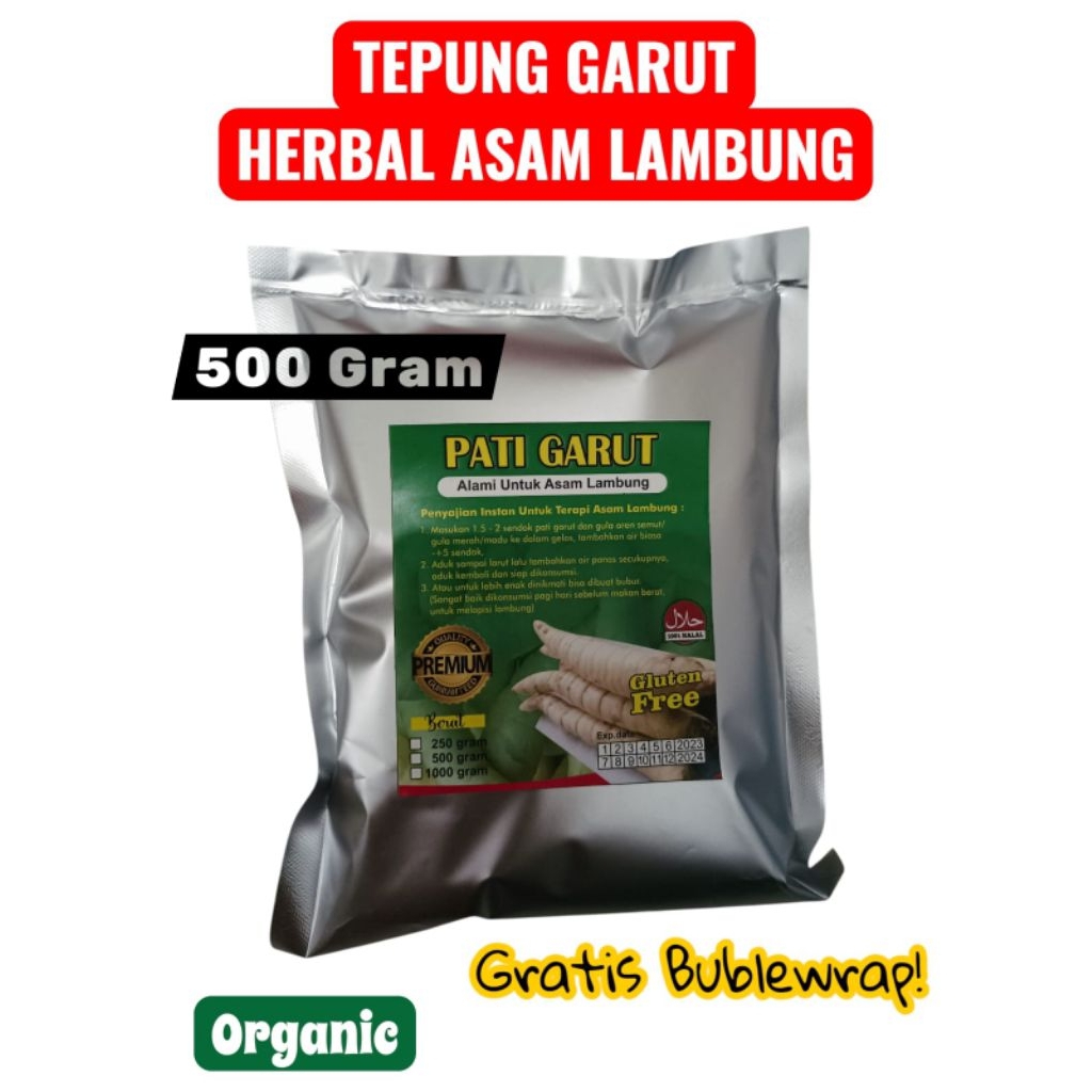 

TEPUNG GARUT PATI ASAM LAMBUNG 500Gr