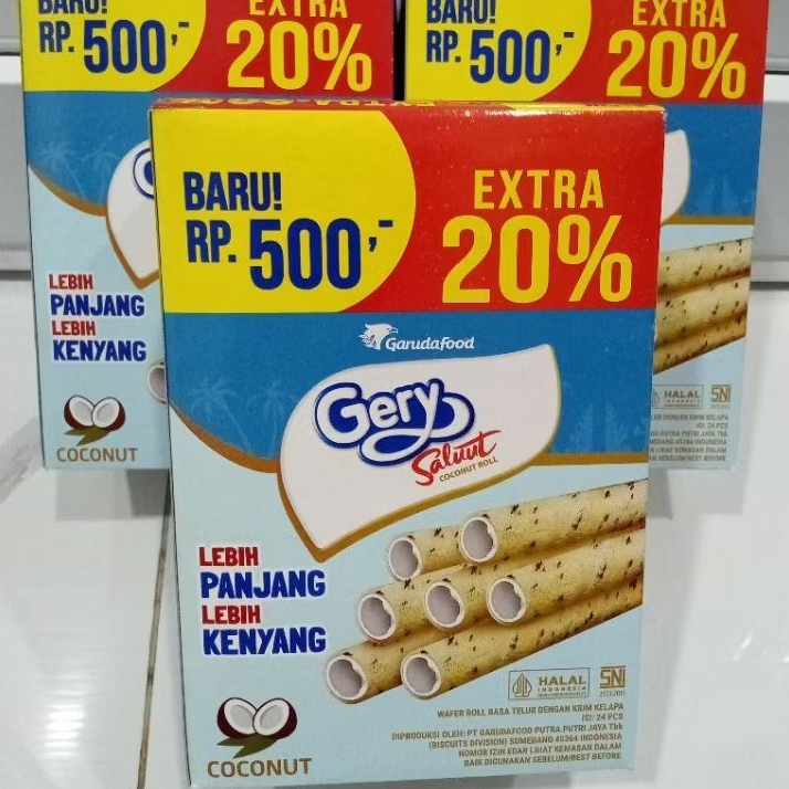 

GERY saluut coconut roll ( isi 24pcs )