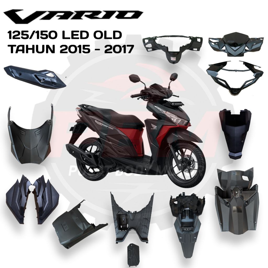 Body Motor Honda Vario LED 125 & 150 OLD  (eSP K59) Tahun (2015 - 2017) BODY KASAR Vario LED OLD COV