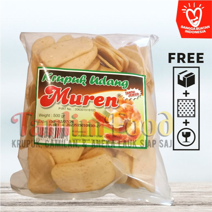 

Krupuk Udang Oval Muren berat bersih 500gram