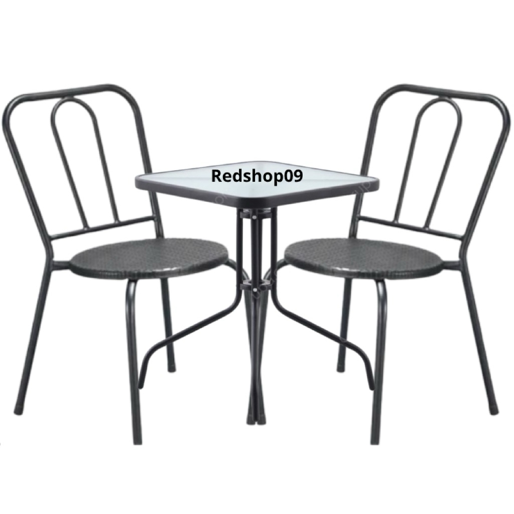 Soleil Set Kursi Teras Rotan Nara - Hitam/Set Kursi Teras