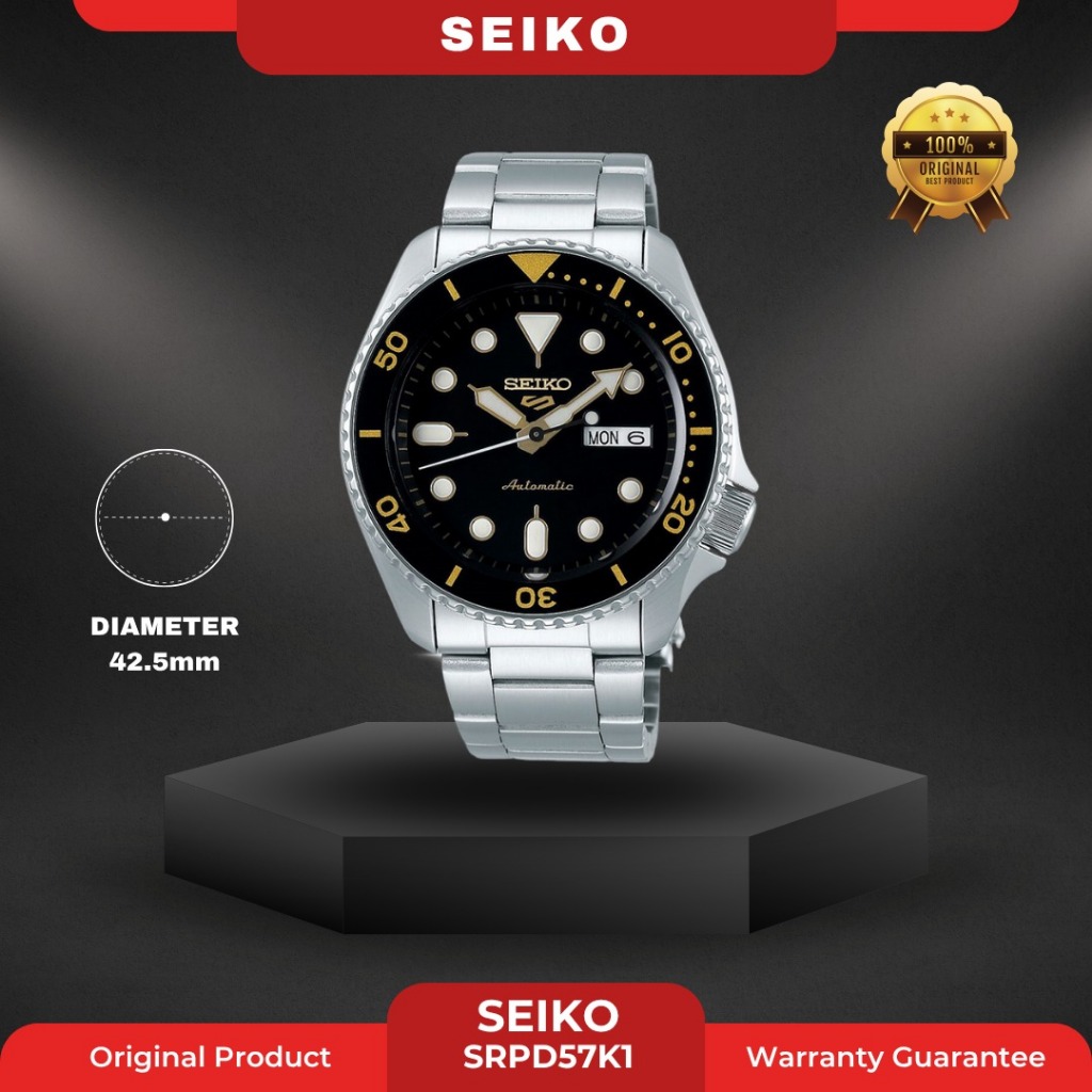 SEIKO SRPD57K1 PRIA ORIGINAL JAM TANGAN COWOK ARLOJI COWOK FASHION