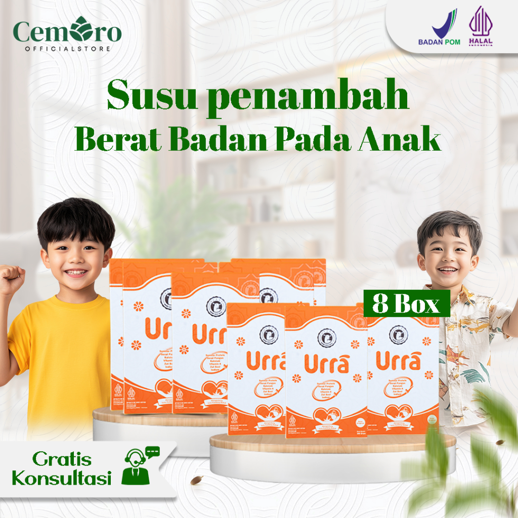 

URRA Susu Kambing Saanen Original Penambah Nafsu Makan Anak - 8 Box