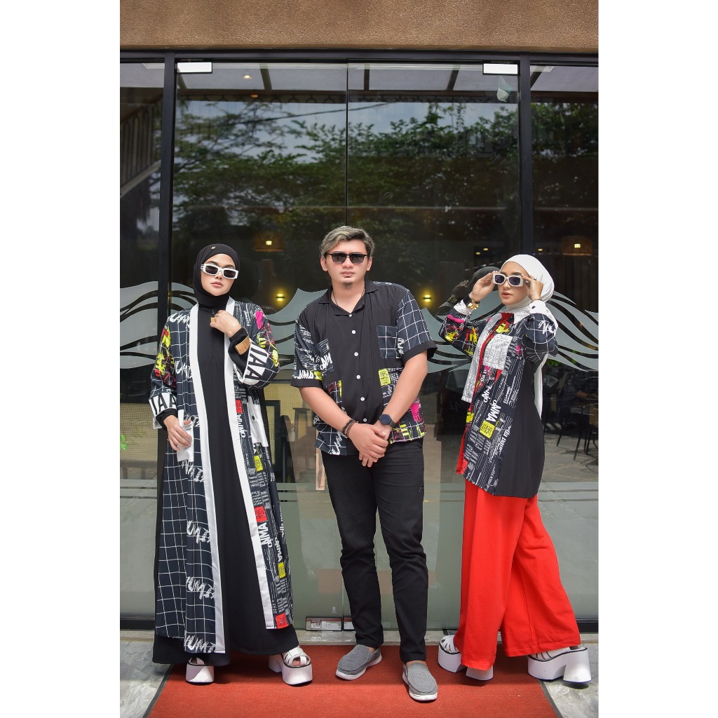 Printing Series OMERA by Numiaa Fashion I Fashion Muslim Dress Outer Tunik Top Batwing dan Kaftan Al