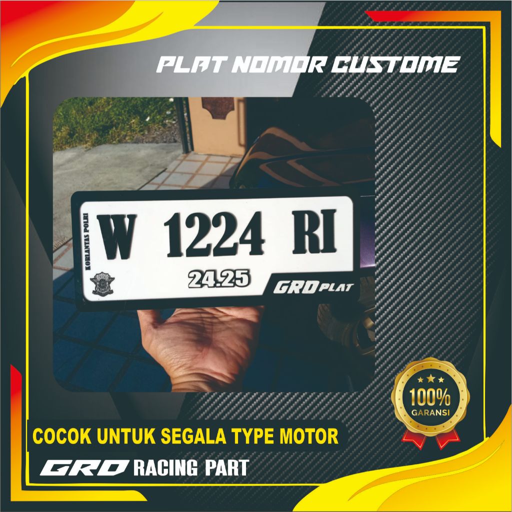 Plat Nomor Motor JDM | Plat motor custom JDM | Plat Nomor Custom | Plat Motor Variasi