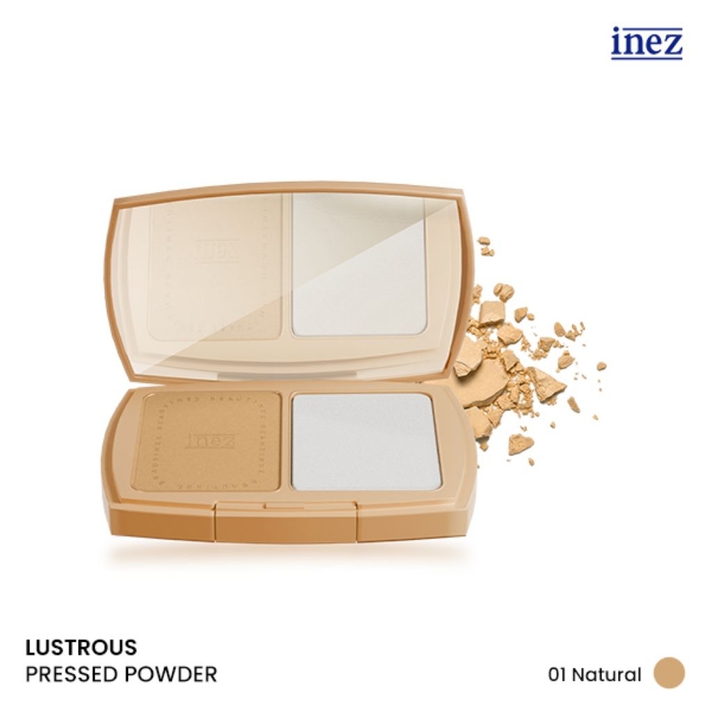 INEZ Bedak Padat Gold Lustrous Pressed Powder Inez 900